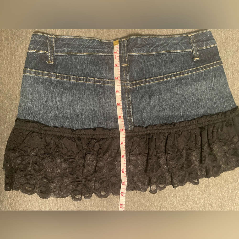 Forever 21 Blue and Black Ruffled Mini Skirt - Picture 7 of 7